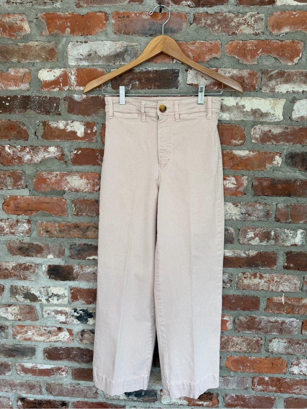 Marine Layer Bridget Wide Leg Crop Pants‎ Peach Whip Size 4 - Picture 2 of 9